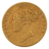 Image 1 : 3.95g Great Britain 18__ 1/2 Sovereign .917 Fine Gold Coin VG-F