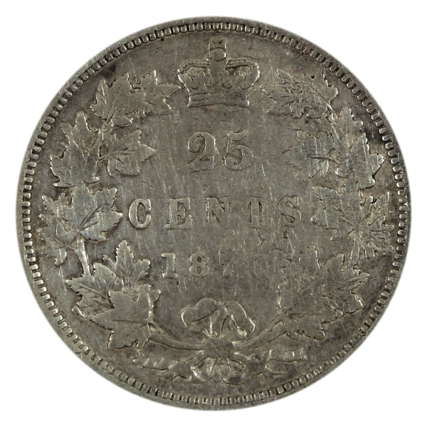 25-cent 1870 VG-F (Impaired)