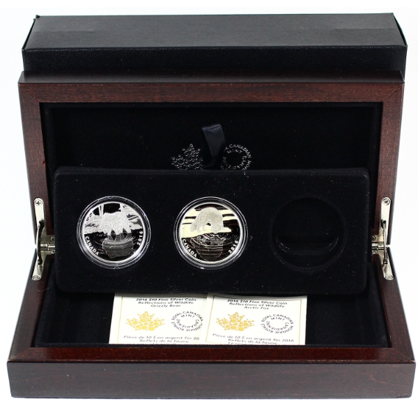 2016 $10 Reflections of Wildlife Fine Silver Proof Set in Deluxe Box (Tax Exempt)