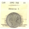 Image 1 : 50-cent 1892 Obverse 3 ICCS G4