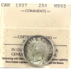 Image 1 : 25-cent 1937 ICCS MS65