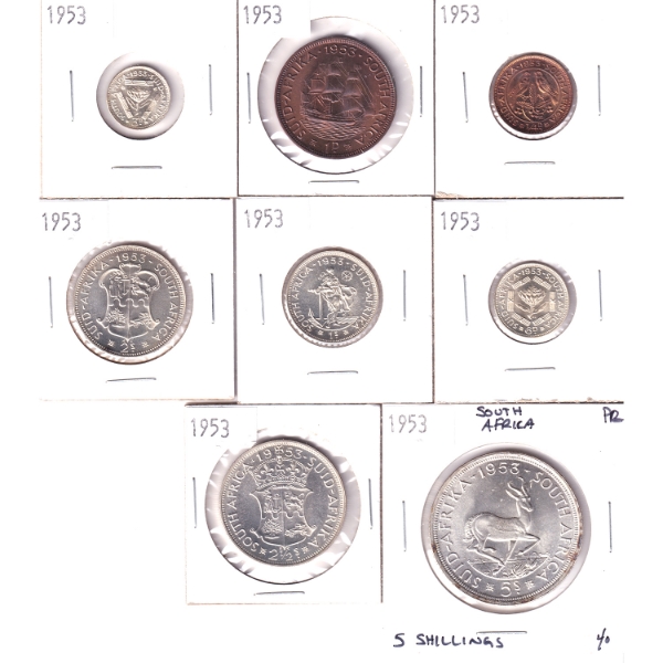 South Africa 1953 9-Coin Proof Set