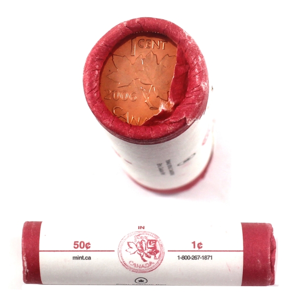 1-cent 2006P Magnetic Special Wrapped Roll of 50pcs.