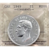 Silver $1 1949 ICCS MS66