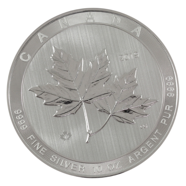 10oz 2019 $50 Magnificent Maple .9999 Fine Silver Round (Tax Exempt)