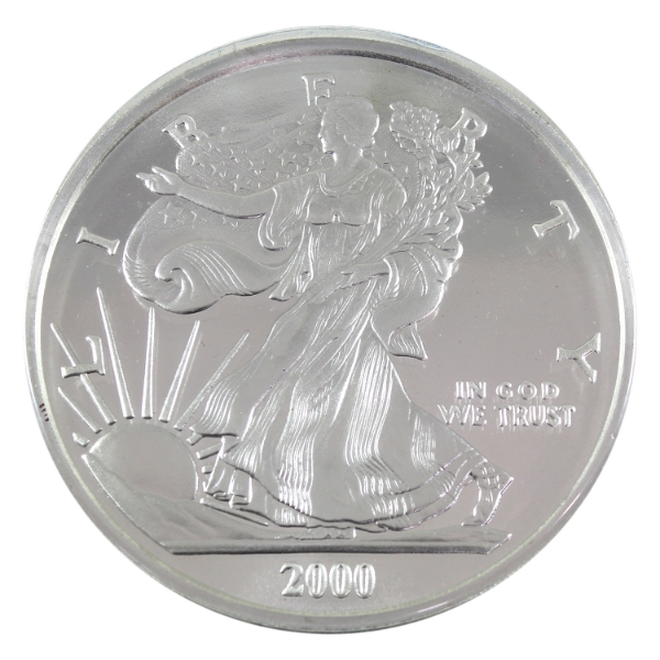 Half Pound USA 2000 .999 Fine Silver Eagle (Tax Exempt)