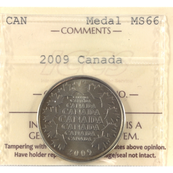 Test Token SS-4 2009 Salesman Token Silver Colour 27mm, 3.6g ICCS MS66