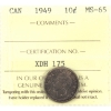 Image 1 : 10-cent 1949 ICCS MS65