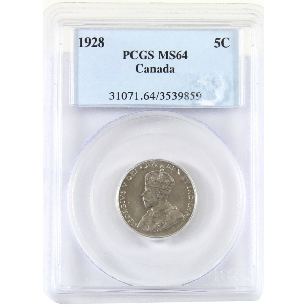5-cent 1928 PCGS MS64
