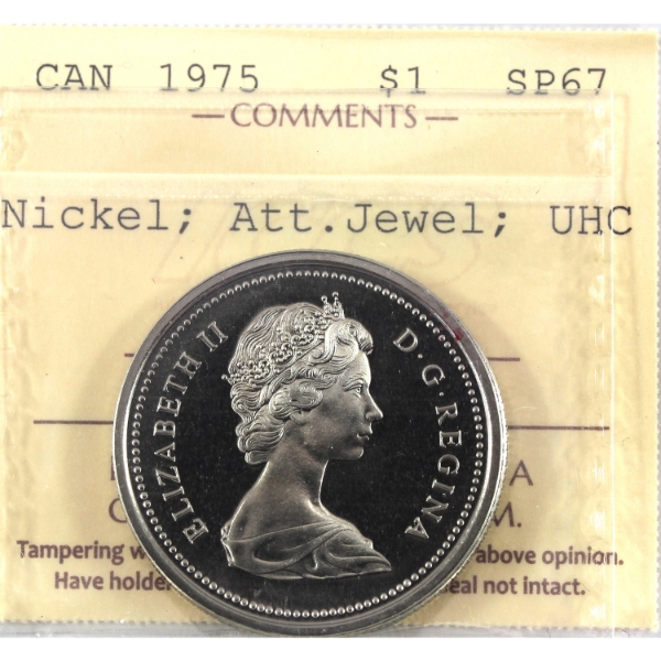 Nickel $1 1975 Attached Jewel ICCS SP67 Ultra Heavy Cameo