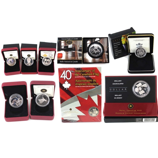 1999-2015 Bulk Collection of Silver Dollars & 1x Silver Dollar with CD-ROM Set. 9pcs. 