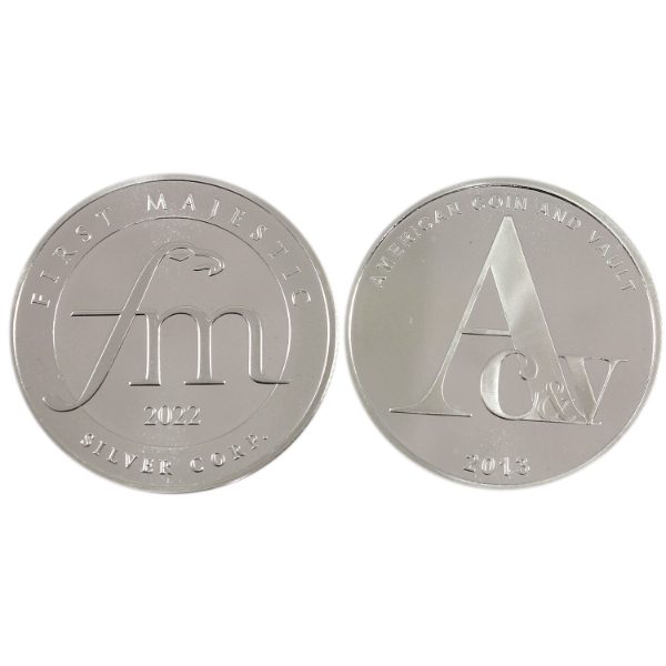 2x 1oz 2013 American Coin & Vault & 2022 First Majestic El Castillo Pyramid .999 Fine Silver. 2pcs