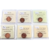Image 2 : 1-cent 1943-1952 ICCS MS63 to MS64 Red. 6pcs.
