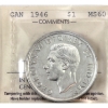 Image 1 : Silver $1 1946 ICCS MS60