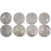 Image 1 : 8x 1oz .Great Britain 2014, 2017, 2018, 4x 2021 & 2023 Queen Elizabeth 999 Fine Silver Britannias