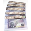 Image 2 : 5x BC-68a 2005 $10 BCS CUNC62-63 Original Jenkins-Dodge Notes in Sequence SN: BEV5012464 to "68. 
