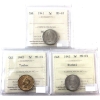 Image 1 : 5-cent 1941, 1942 Tombac & 1942 Nickel ICCS MS63. 3pcs