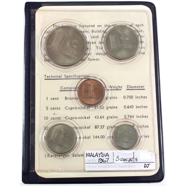 Malaysia 1967 5-Coin Set