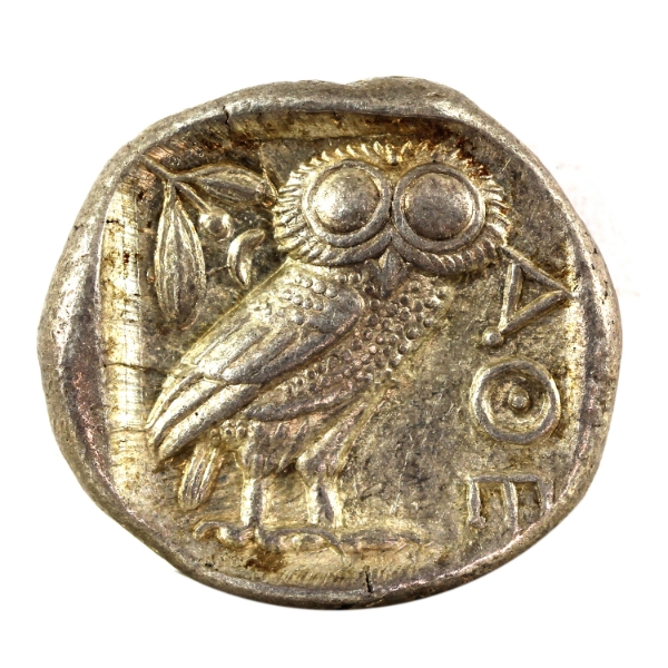 Ancient Greece - Athens Silver 454-404BC Tetradrachm Owl Reverse AU-UNC