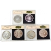 Silver $1 1950 AU55, 1953 MS60 & 1964 MS63 in Photo-Certified Coin Institute Holders. 3pcs