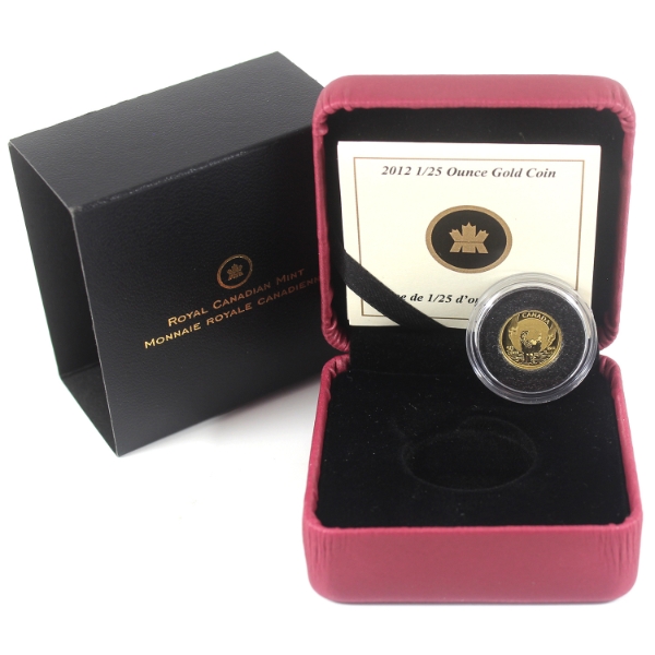 2012 50-cent 150th Anniversary of the Cariboo Gold Rush 1/25oz .9999 Pure Gold Coin (Tax Exempt)