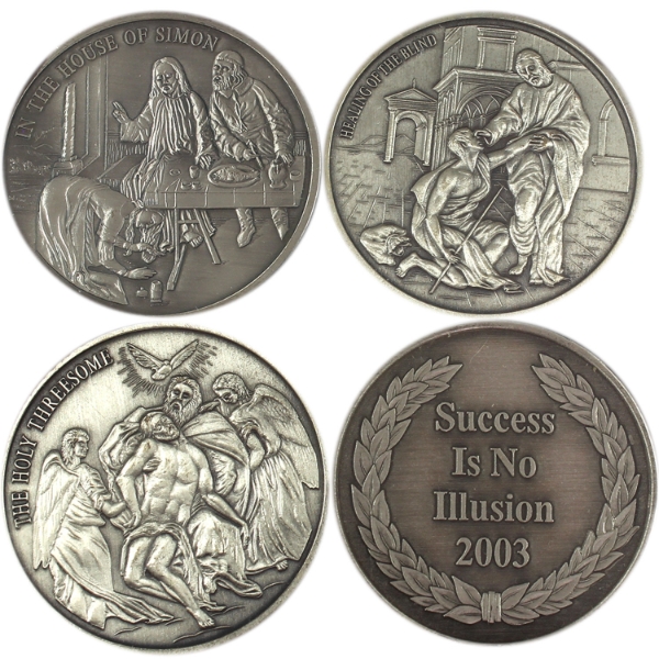 4x 20g American Precious Metals Christianity Themed .999 Fine Silver Rounds. 4pcs. (Tax Exempt)