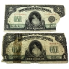 Image 1 : DC-23a-i & DC-23d 1917 $1 Circ. to VG-F. 2pcs. Check Letter B