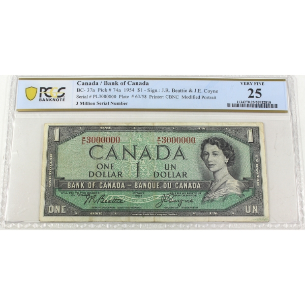 BC-37a 1954 $1 Million SN: P/L3000000 Modified Portrait PCGS VF25 Beattie-Coyne