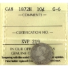 Image 1 : 10-cent 1872H ICCS G6