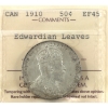 Image 1 : 50-cent 1910 Edwardian Leaves ICCS EF45