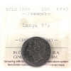 Image 1 : Newfoundland 20-cent 1899 Large 9's ICCS EF40