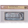 Image 1 : BC-39c 1954 $5 Modified Portrait BCS GEM UNC66 Original Bouey-Rasminsky SN: T/X5202398 