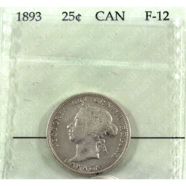 25-cent 1893 Prestige F12