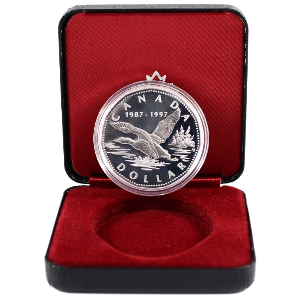 1997 $1 10th Anniversary of the Loon Sterling Silver Coin