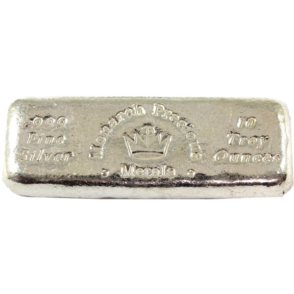10oz Monarch Hand Poured .999 Fine Silver Bar (Tax Exempt)