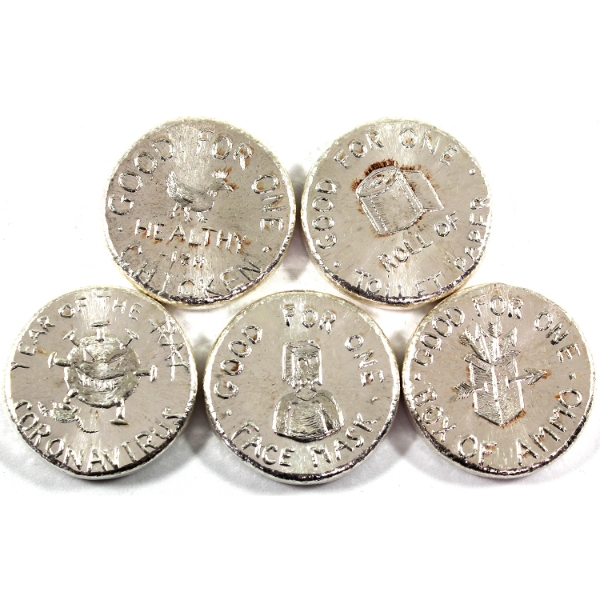 5x 1oz Beaver Bullion Apocalypse Silver Trade Unit .999 Fine Silver Rounds. 5pcs. (Tax Exempt)