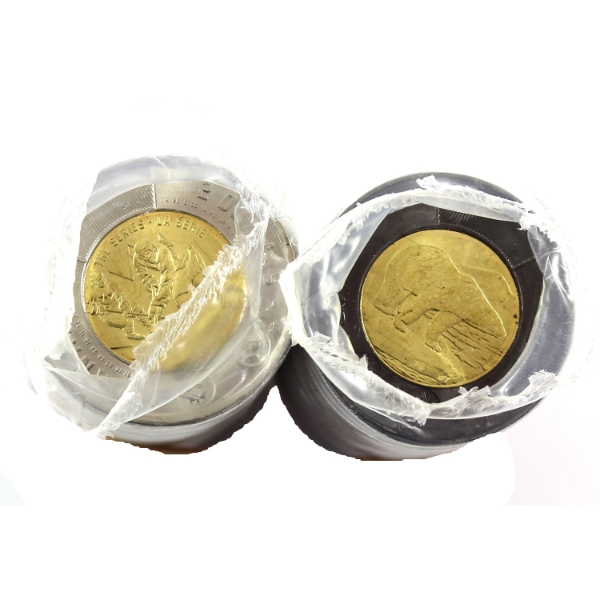 $2 2022 Black Ring Roll & 50th Anniversary of the Summit Mixed Roll of 25pcs. 2 Rolls.