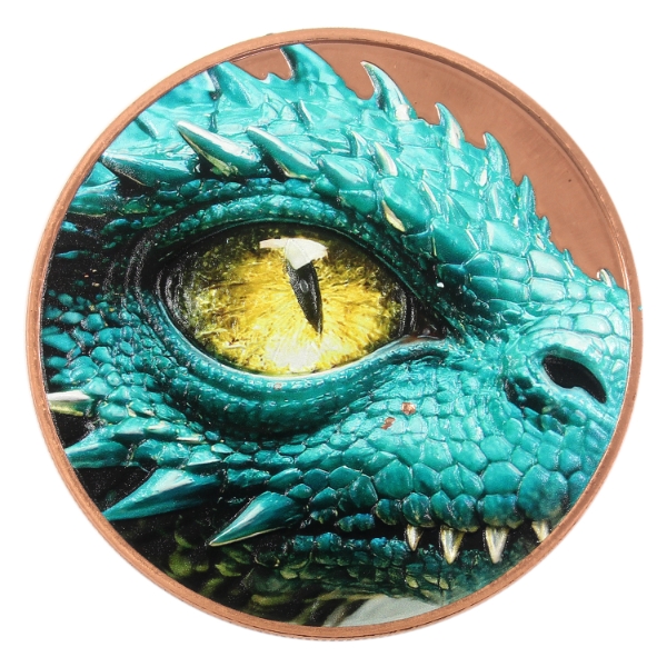 5oz 2026 Dragon Flight High Relief .999 Fine Copper Round w/ Colour
