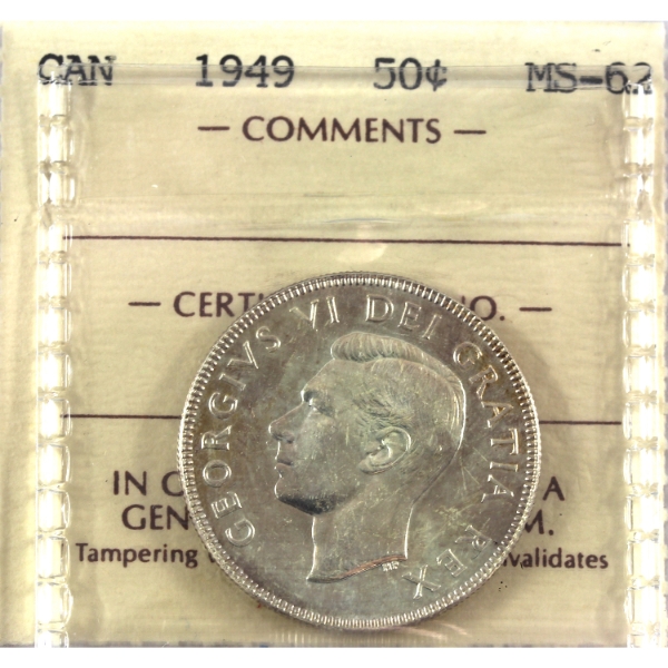 50-cent 1949 ICCS MS62