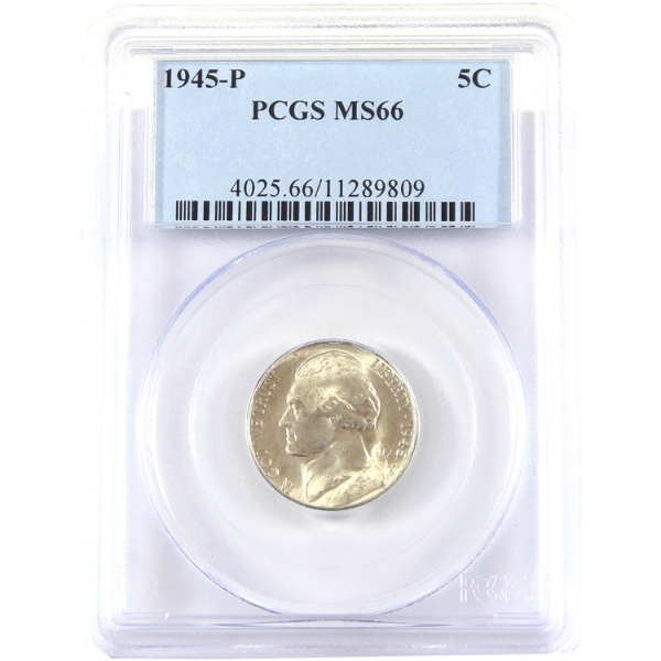 USA 1945P Jefferson Nickel PCGS MS66