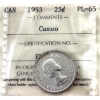 Image 1 : 25-cent 1955 ICCS PL65 Cameo
