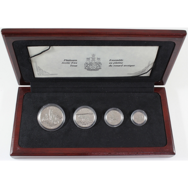 1993 Platinum Arctic Fox 4 Coin Set (Tax Exempt)