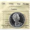 Image 1 : 50-cent 1966 ICCS PL66 Cameo