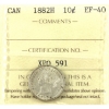 Image 1 : 10-cent 1882H ICCS EF40