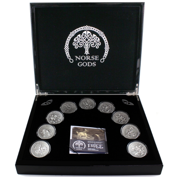 Cook Islands Silver 2015 $10 Norse Gods 9-Coin Fine Silver Set (Tax Exempt)