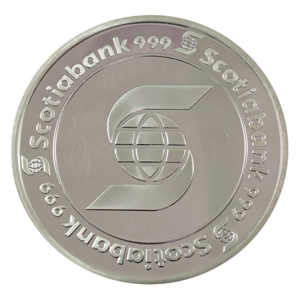5oz Scotiabank .999 Fine Silver Round (Tax Exempt)