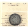 Image 1 : 25-cent 1891 ICCS VG8