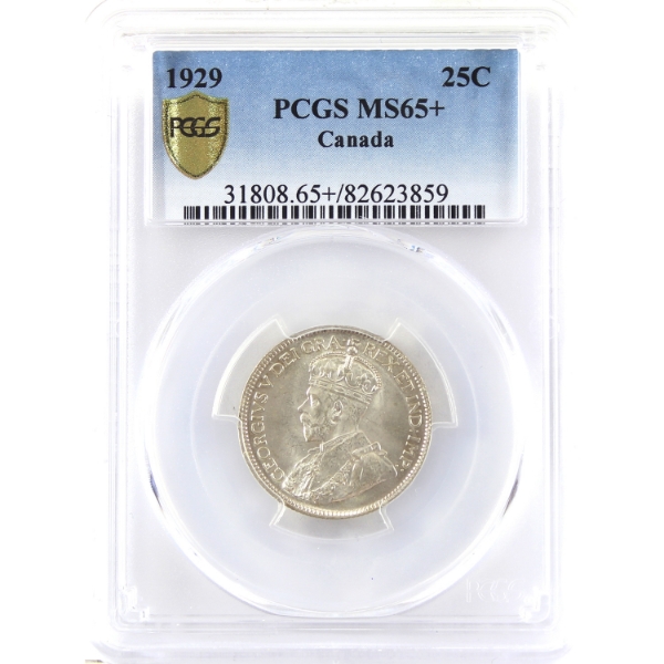 25-cent 1929 PCGS MS65+