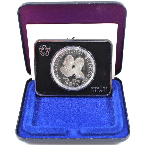 USA 1973 American Revolution Bicentennial Commemorative Sterling Silver Medal