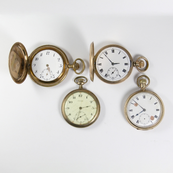 Four (4) 16S Swiss Pocket Watches
